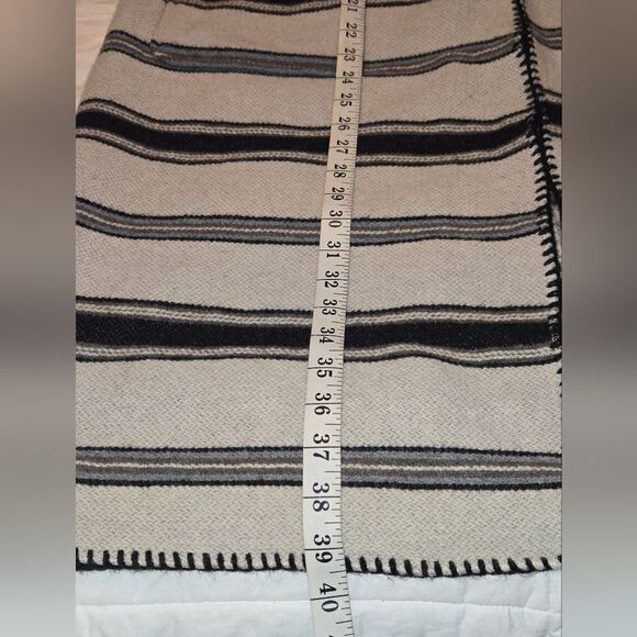 CELINE 21 SS Striped Wool Blanket Coat Vintage - Picture 11 of 16